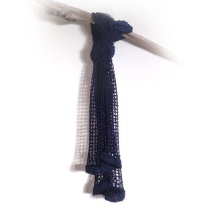 Echarpe Indigo sur soie d'abacca